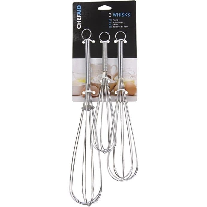 Chef Aid Whisks (Set of 3) - 20.5cm/22.9cm/25.5cm