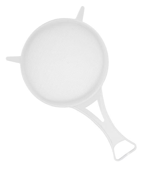 Chef Aid White Plastic Strainer Nylon Mesh - 12cm