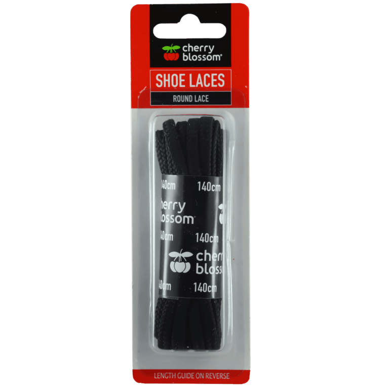 Cherry Blossom Round Lace Black - 140cm