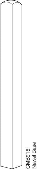 Cheshire Mouldings Newel Base Pine - 91 x 915