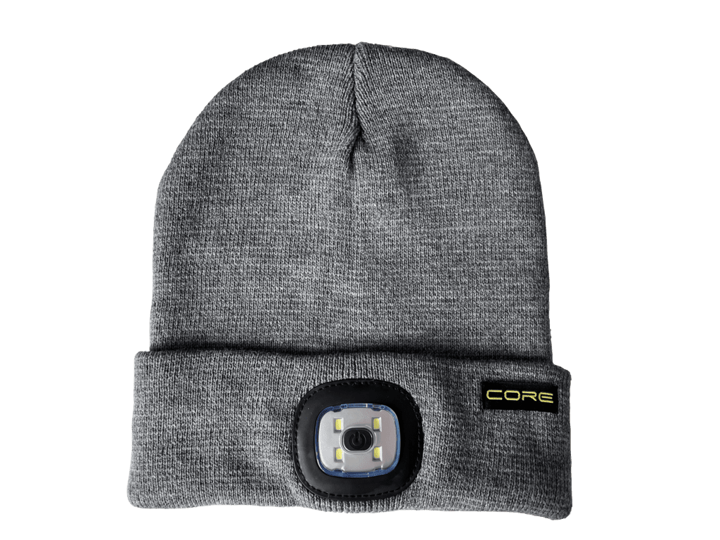 Core Rechargeable LED Beanie Hat - Grey