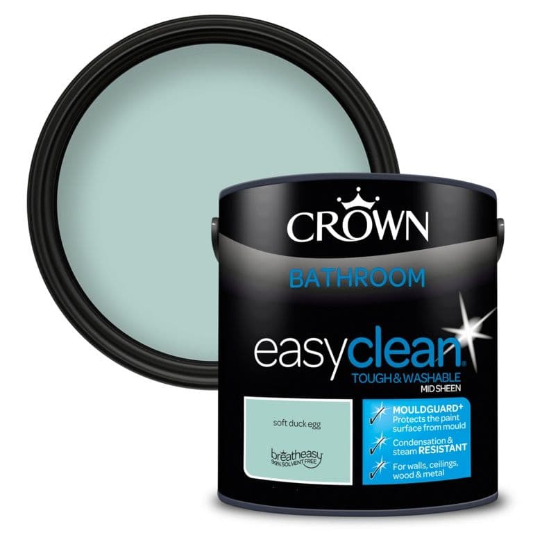 Crown Easyclean Bathroom Mid Sheen 2.5L - Soft Duck Egg