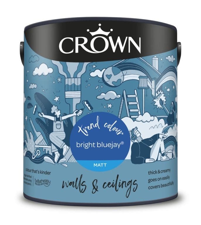 Crown Matt Emulsion Bright Bluejay - 2.5L