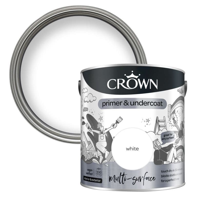 Crown Multi Surface Primer & Undercoat - 2.5L White