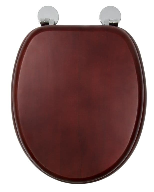 Croydex Flexi-Fix Toilet Seat - Davos Mahogany