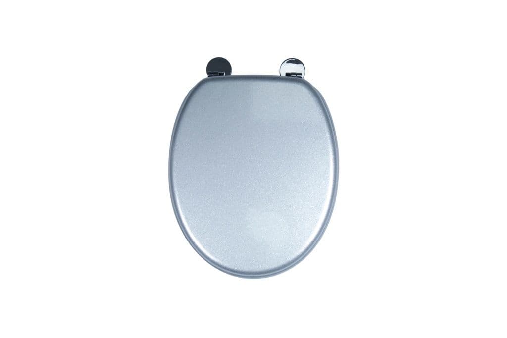 Croydex Flexi-Fix Toilet Seat - Quartz Silver