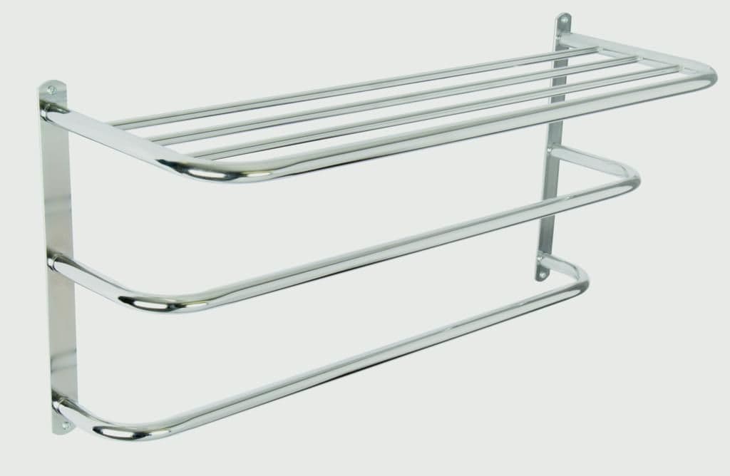 Croydex Wall Mounted Towel Rack - Mild Steel/Chrome finish