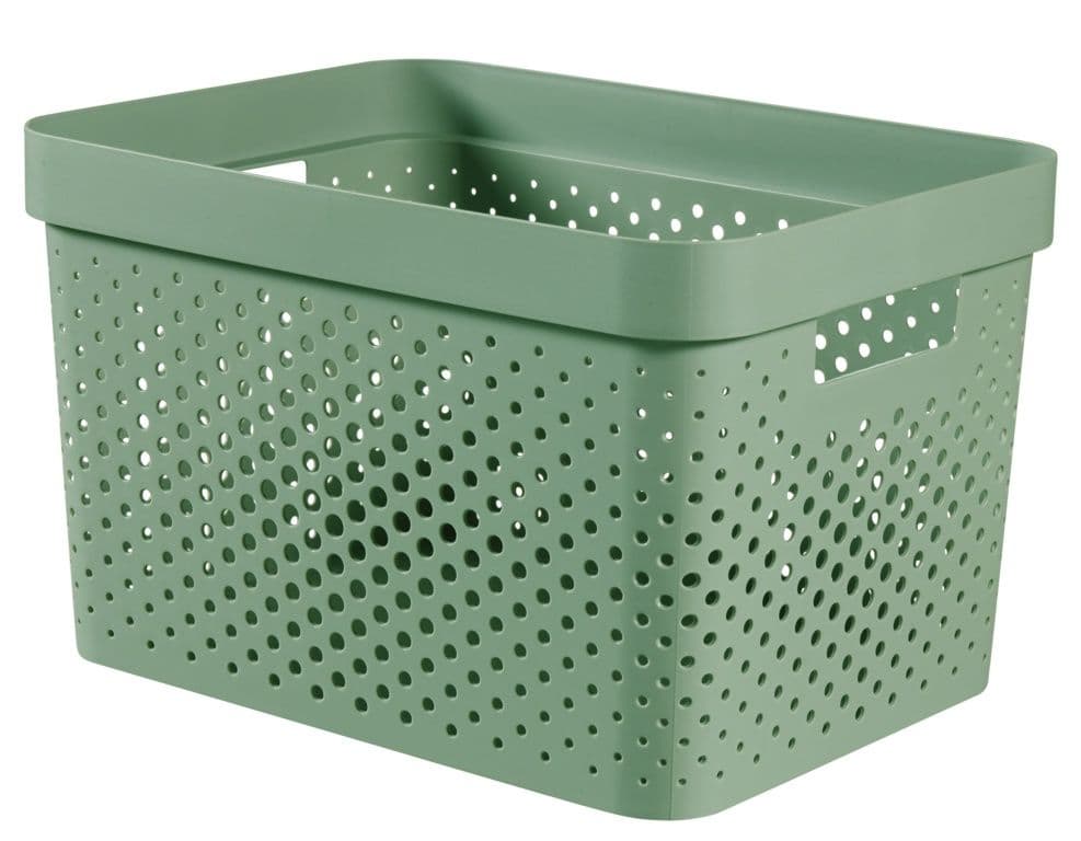 Curver Infinity Dots Box - 17L Shale Green
