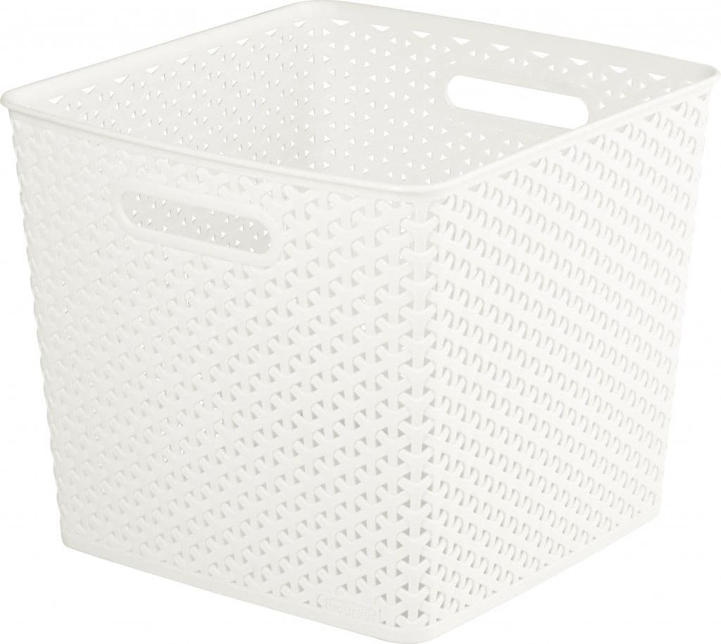 Curver Nestable Rattan Basket Vintage White - 25L