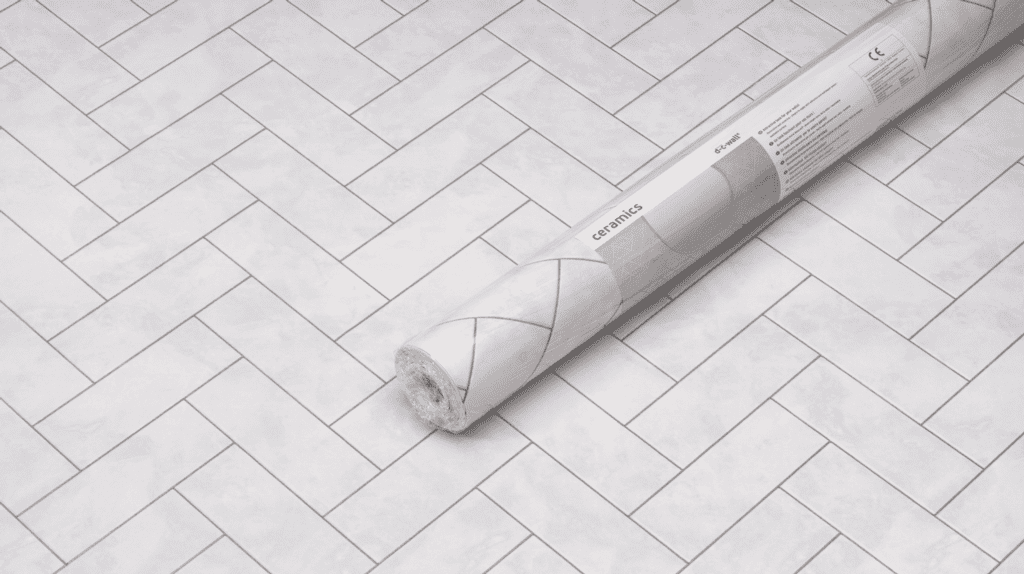 d-c-fix® Ceramics 3D Wallpaper - Metallic Chevron