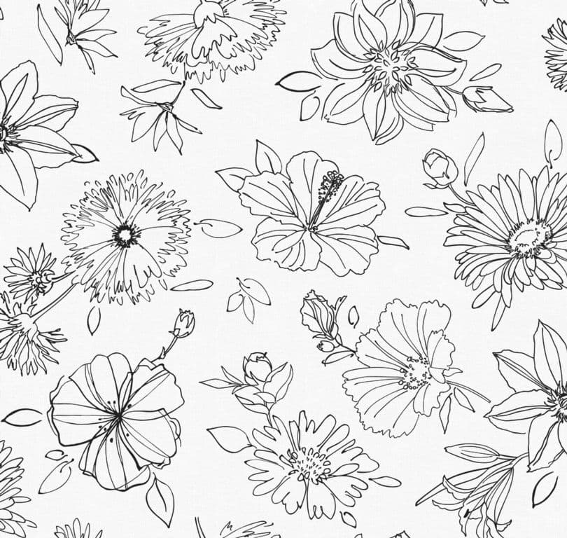 d-c-fix® Manhattan Tablecloth - Palmas Black & White - 20m Roll x 140cm