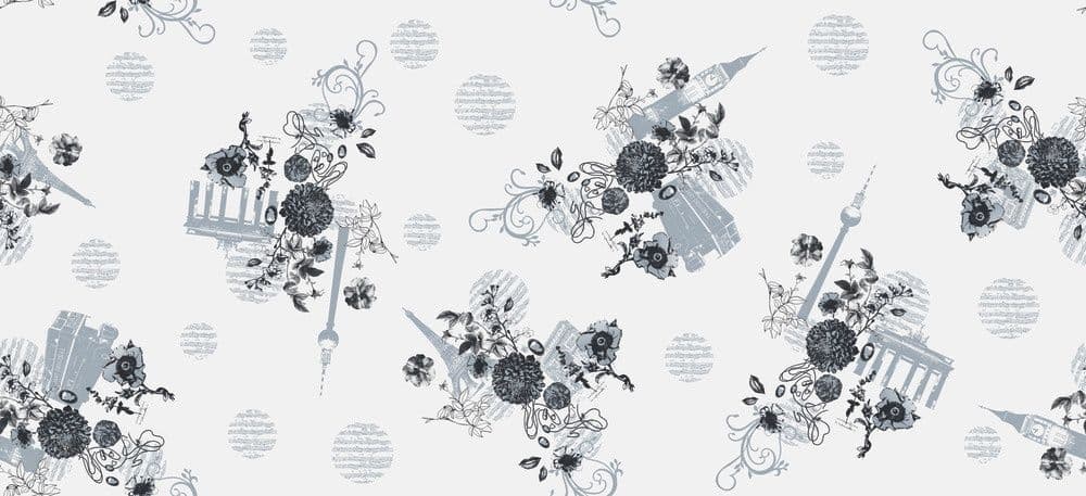 d-c-fix® Manhattan Tablecloth - Shirley Silver - 20m Roll x 140cm