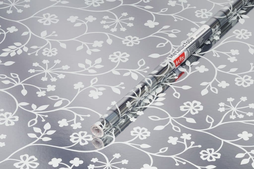 d-c-fix® Self Adhesive Film - Metallic Flower Tendril - 45cm x 1.5m