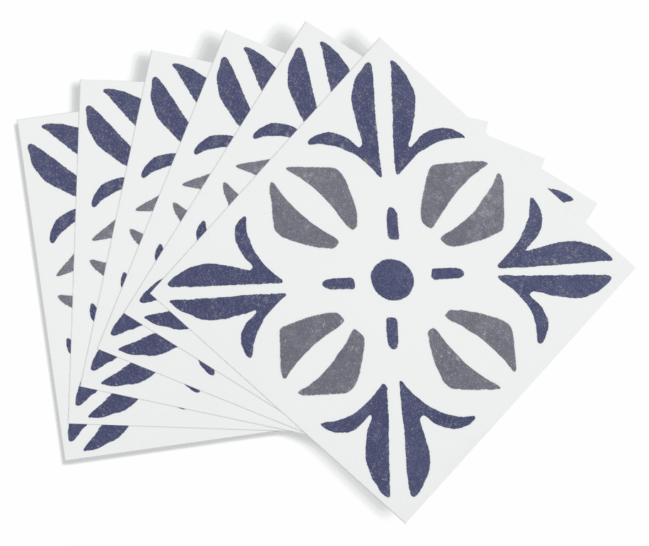 d-c-fix® Self Adhesive Wall Tile Cuba Blue - 15cm x 15cm / Pack Of 6