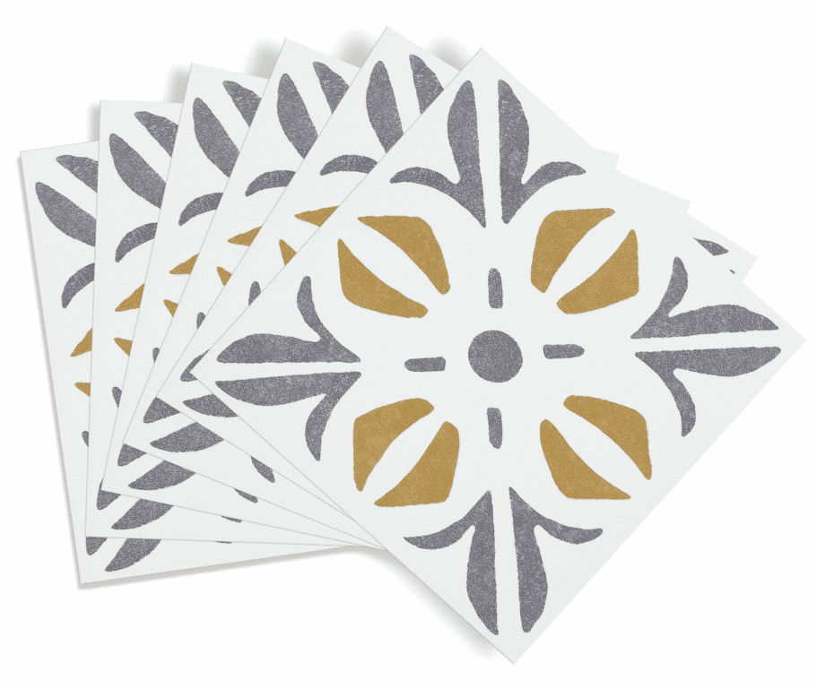 d-c-fix® Self Adhesive Wall Tile Cuba Gold - 15cm x 15cm / Pack Of 6