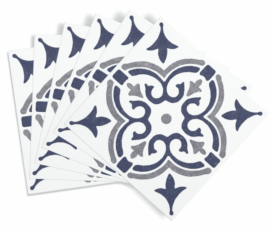 d-c-fix® Self Adhesive Wall Tile Jamila Blue - 15cm x 15cm / Pack Of 6