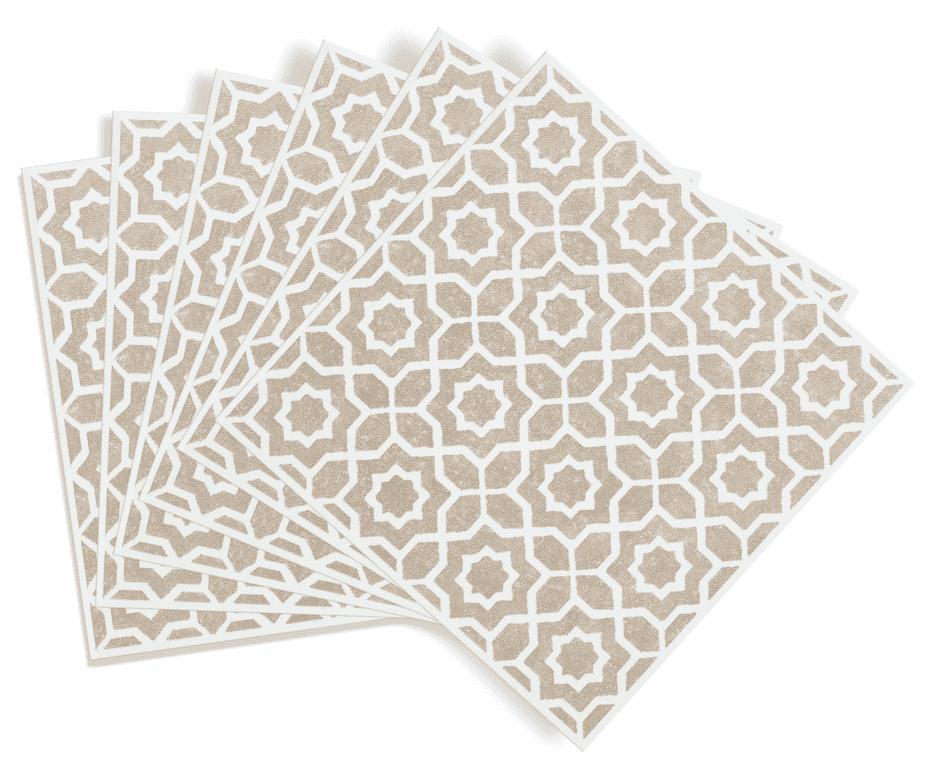 d-c-fix® Self Adhesive Wall Tile Lina Beige - 15cm x 15cm / Pack Of 6
