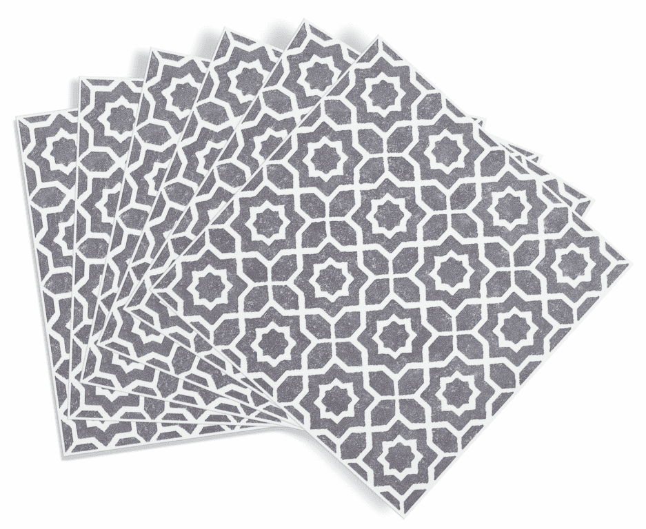 d-c-fix® Self Adhesive Wall Tile Lina Grey - 15cm x 15cm / Pack Of 6