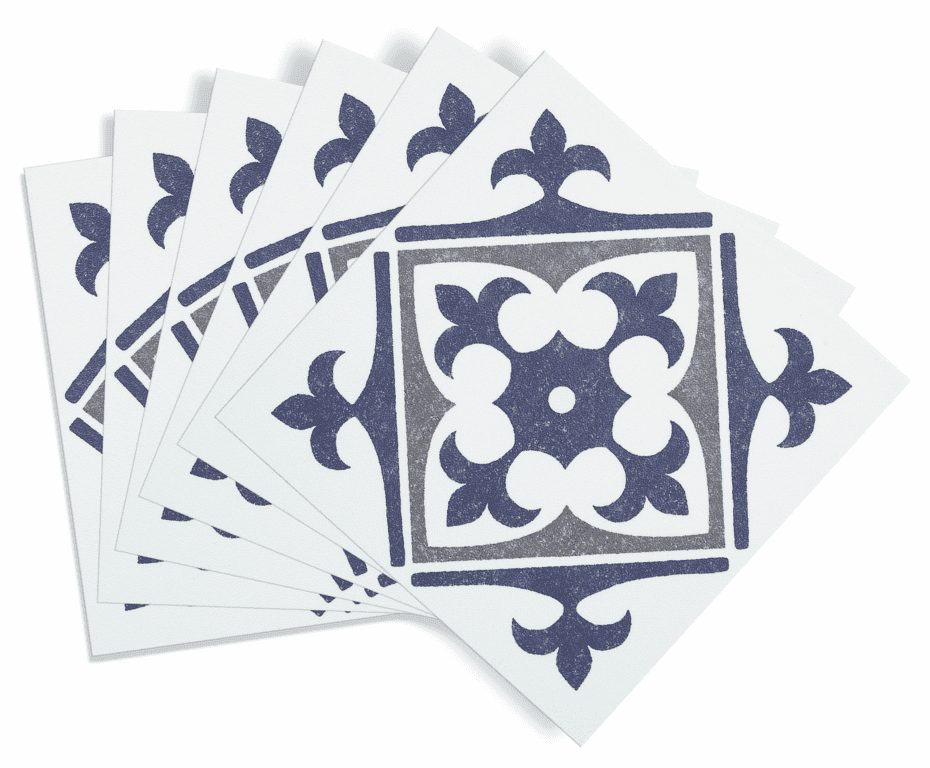 d-c-fix® Self Adhesive Wall Tile Nadia Blue - 15cm x 15cm / Pack Of 6