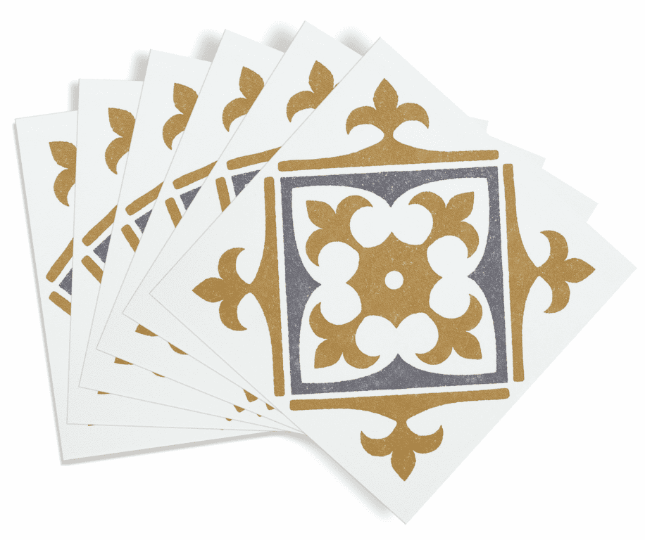 d-c-fix® Self Adhesive Wall Tile Nadia Gold - 15cm x 15cm / Pack Of 6