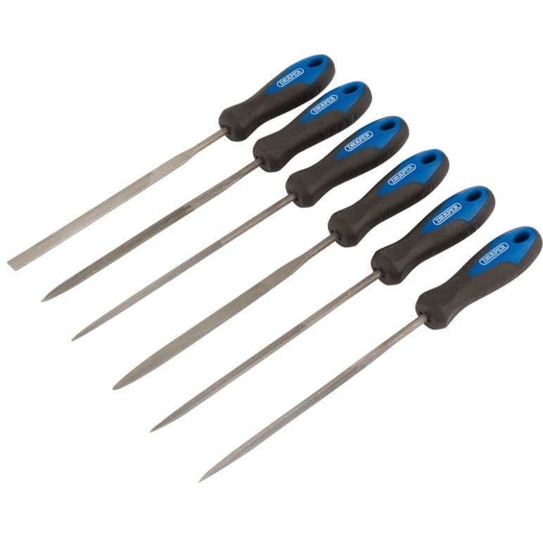 Draper 140mm Soft Grip Needle File - 6 Piece