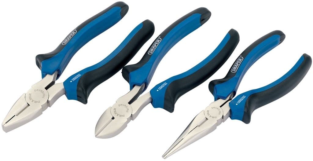 Draper Soft Grip Pliers Set - 3 Piece