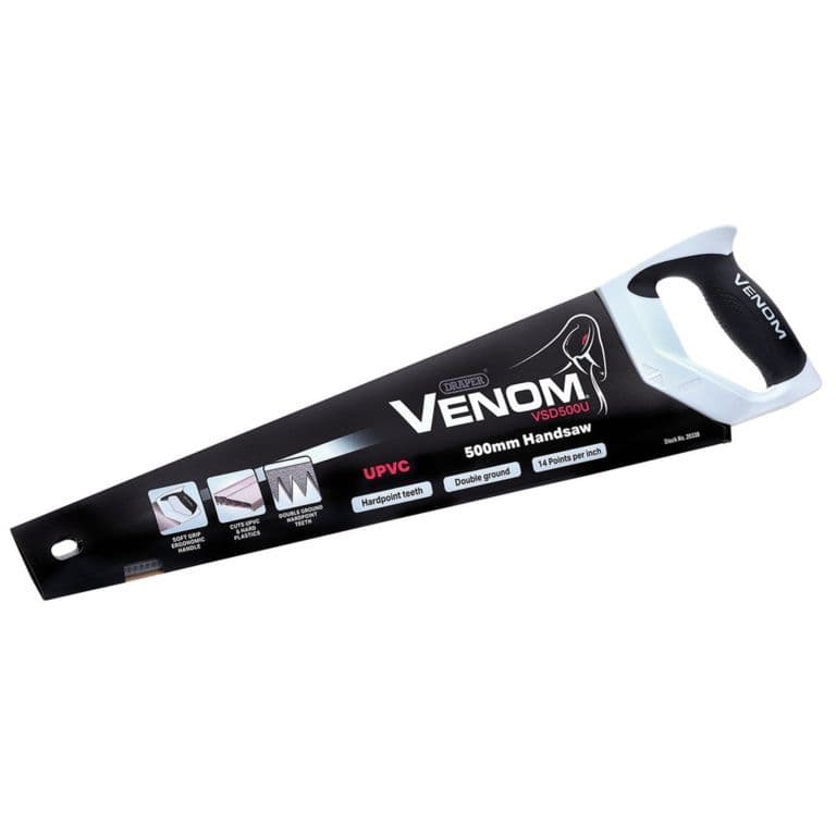 Draper Venom UPVC Handsaw 13TPI/14PPI - 500mm