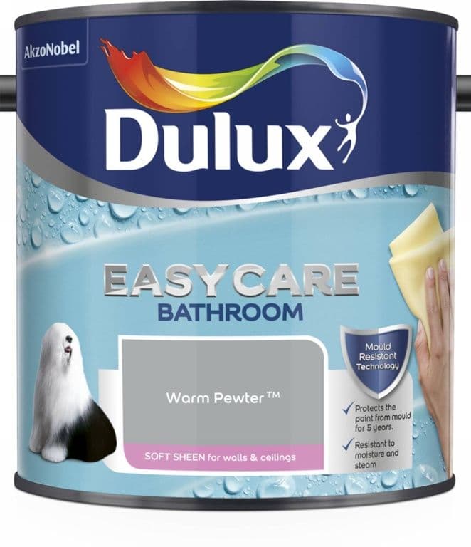 Dulux Easycare Bathroom Soft Sheen 2.5L - Warm Pewter