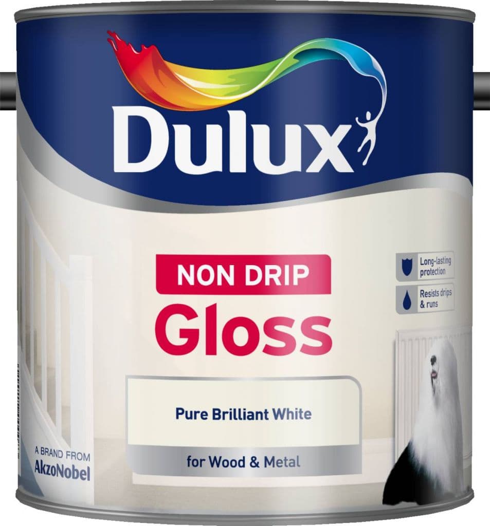 Dulux Non Drip Gloss 2.5L - Pure Brilliant White