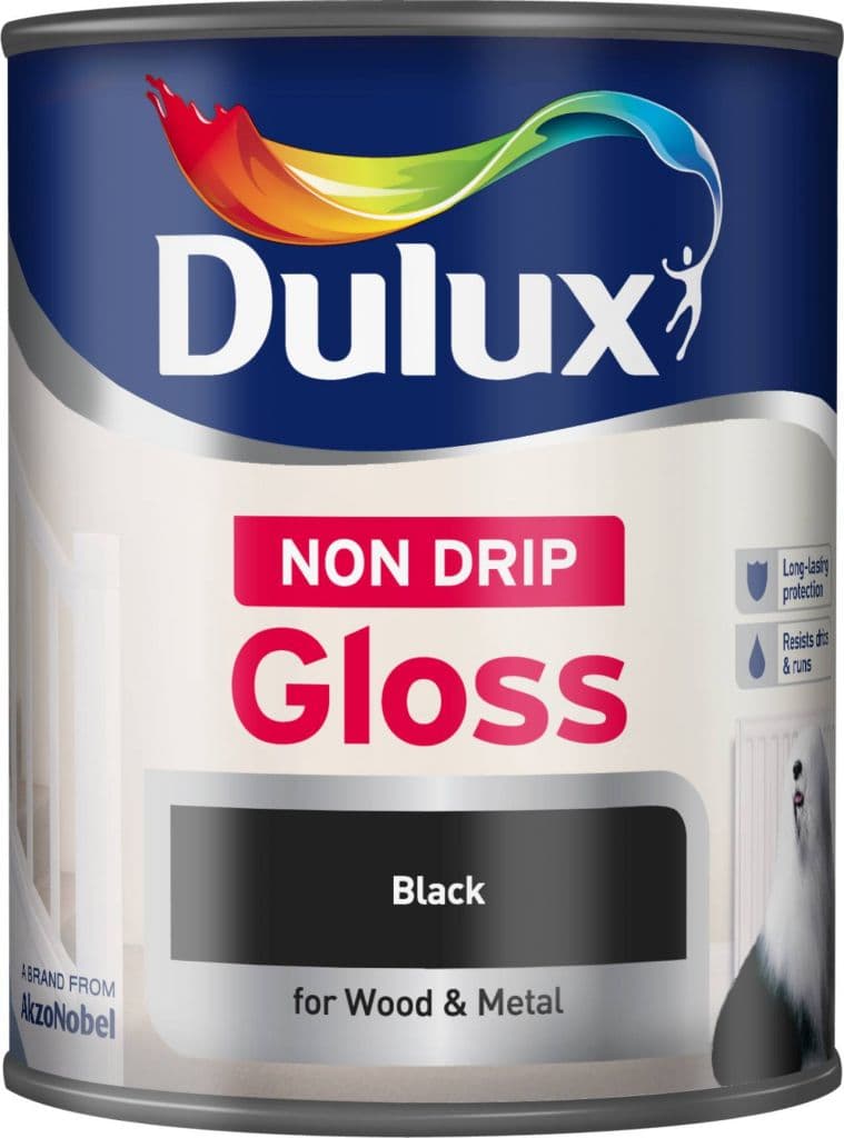 Dulux Non Drip Gloss 750ml - Black