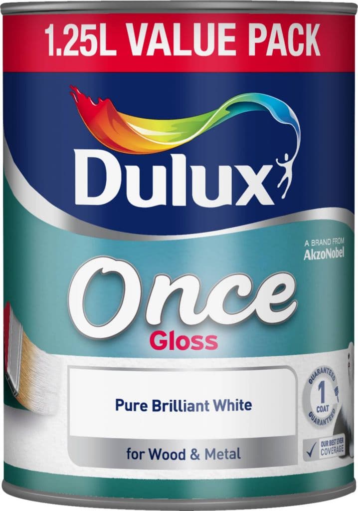 Dulux Once Gloss 1.25L - Pure Brilliant White