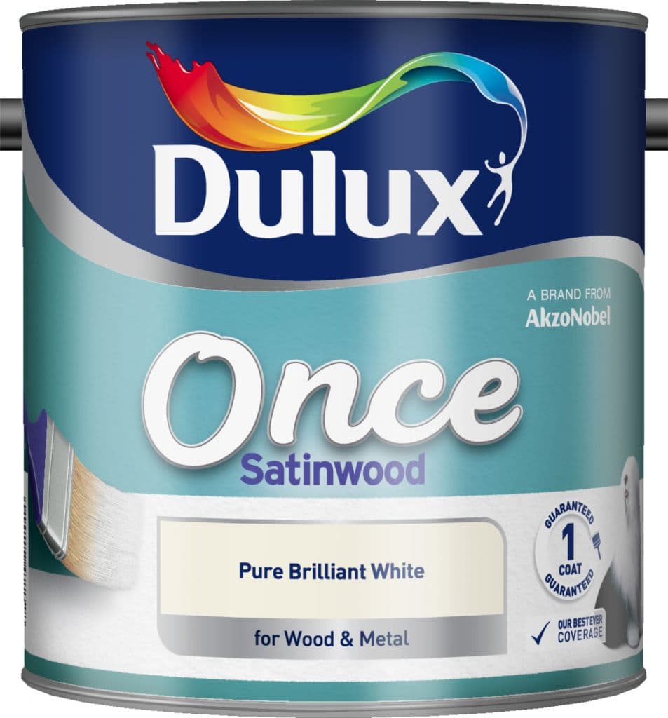 Dulux Once Satinwood 2.5L - Pure Brilliant White