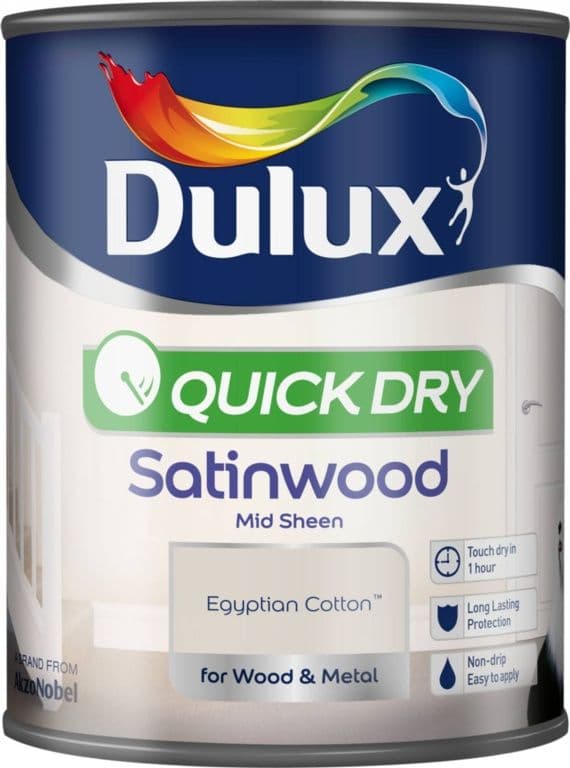Dulux Quick Dry Satinwood 750ml - Egyptian Cotton