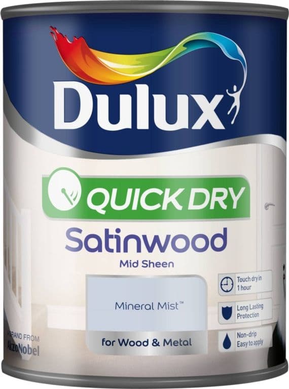 Dulux Quick Dry Satinwood 750ml - Mineral Mist