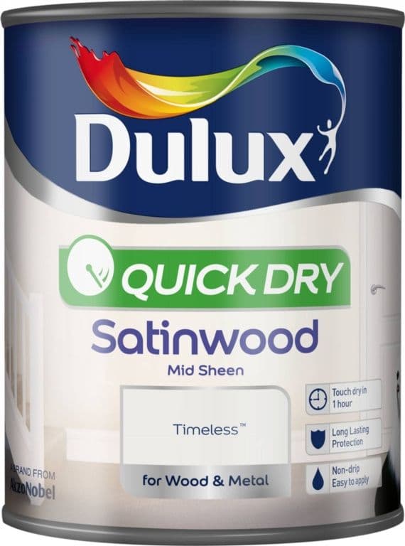Dulux Quick Dry Satinwood 750ml - Timeless