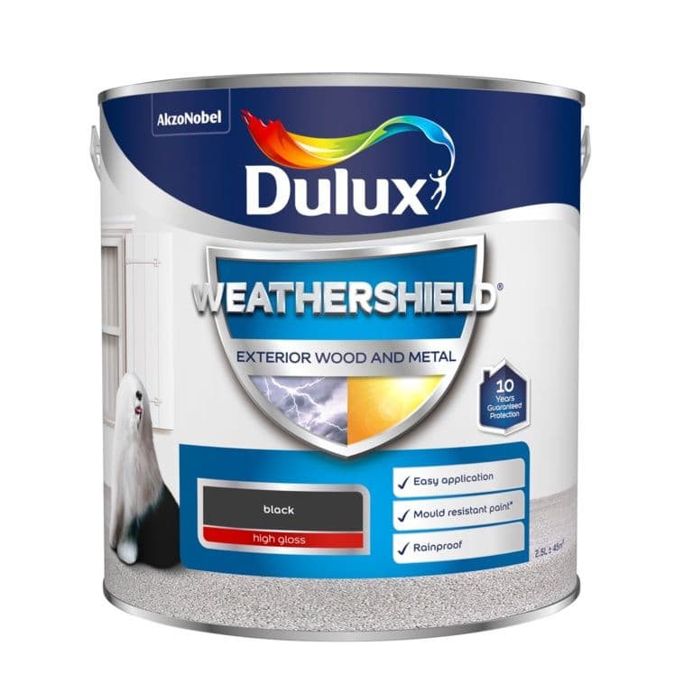 Dulux Weathershield Exterior Gloss 2.5L - Black