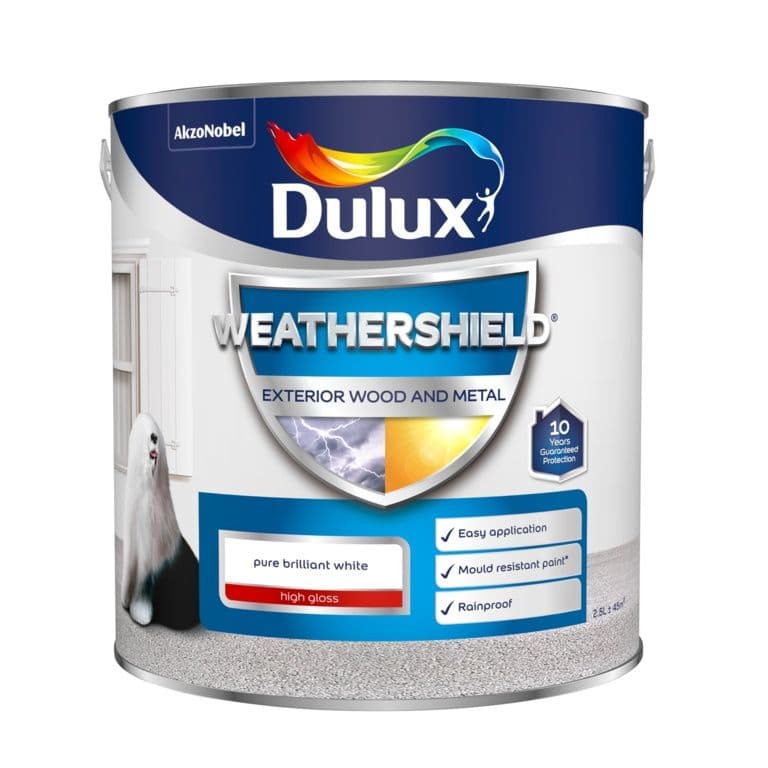 Dulux Weathershield Exterior Gloss 2.5L - Pure Brilliant White