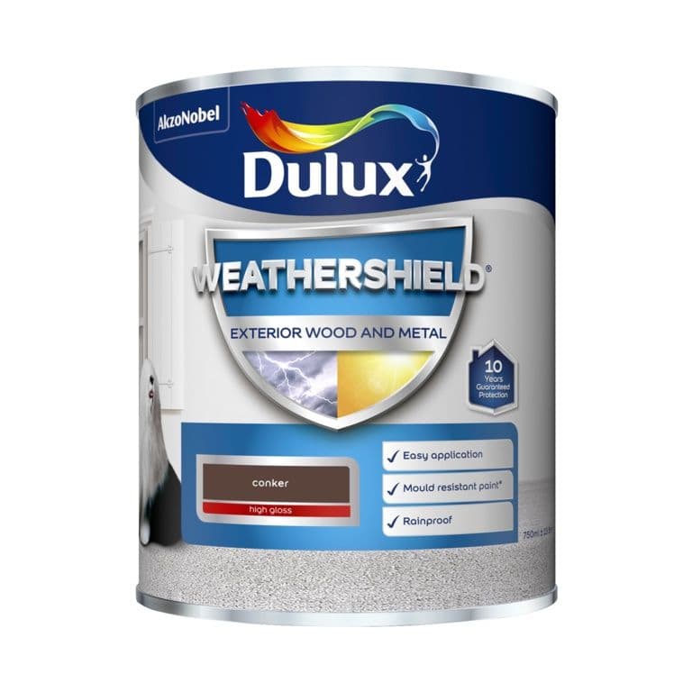 Dulux Weathershield Exterior Gloss 750ml - Conker