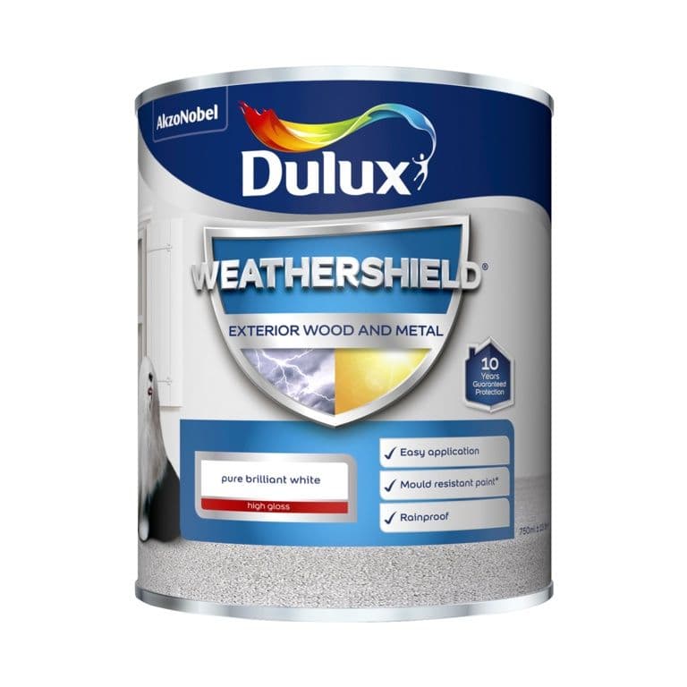 Dulux Weathershield Exterior Gloss 750ml - Pure Brilliant White