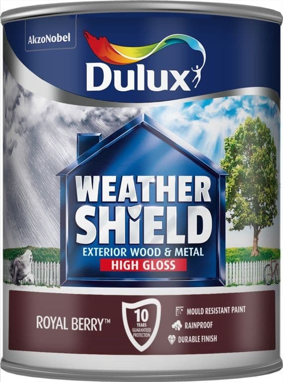 Dulux Weathershield Exterior Gloss 750ml - Royal Berry