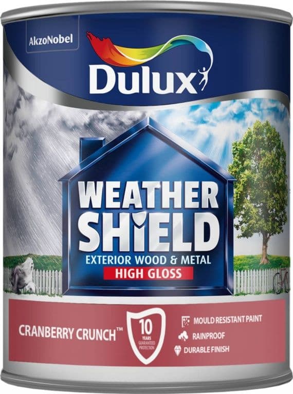 Dulux Weathershield Gloss 750ml - Cranberry/Crunch
