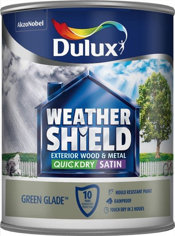 Dulux Weathershield Quick Dry Exterior Satin 750ml - Green Glade