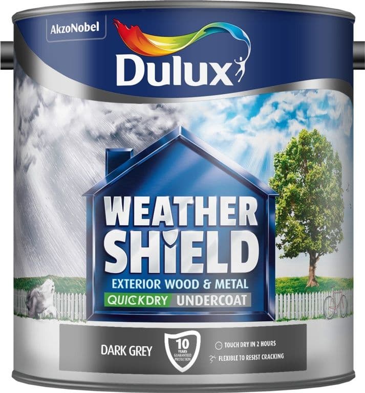 Dulux Weathershield Quick Dry Undercoat 2.5L - Dark Grey