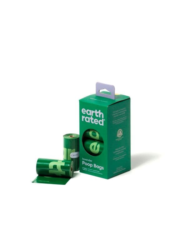 Earth Rated 120 Poop Bags - 8 Rolls Lavender