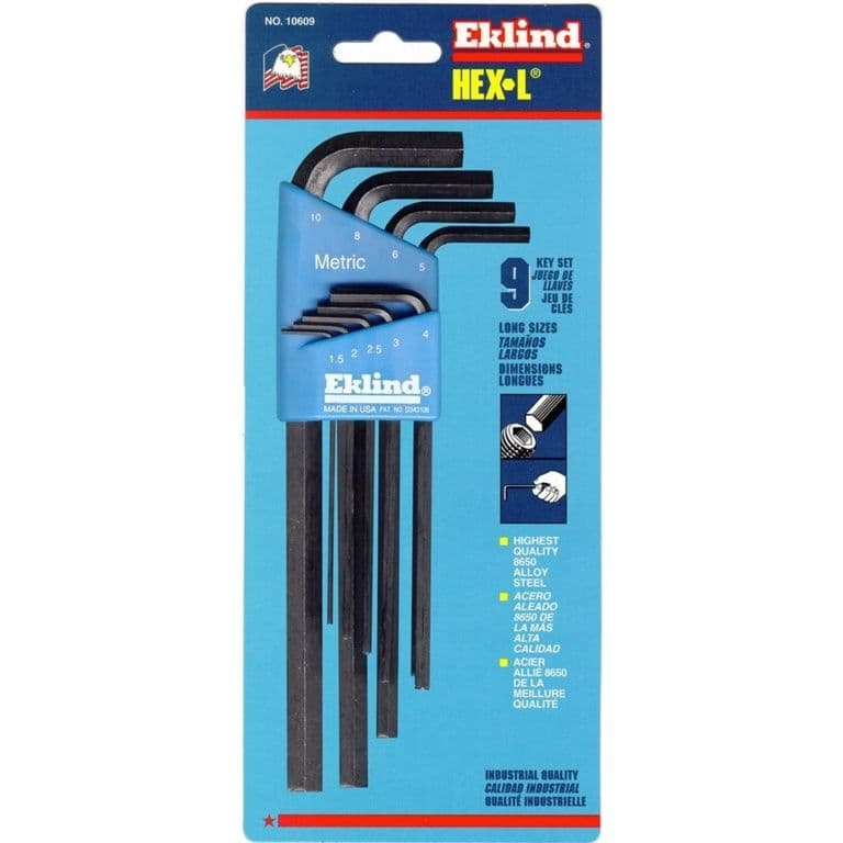 Eklind Metric Hex-L Key Set - 9 Long Arm