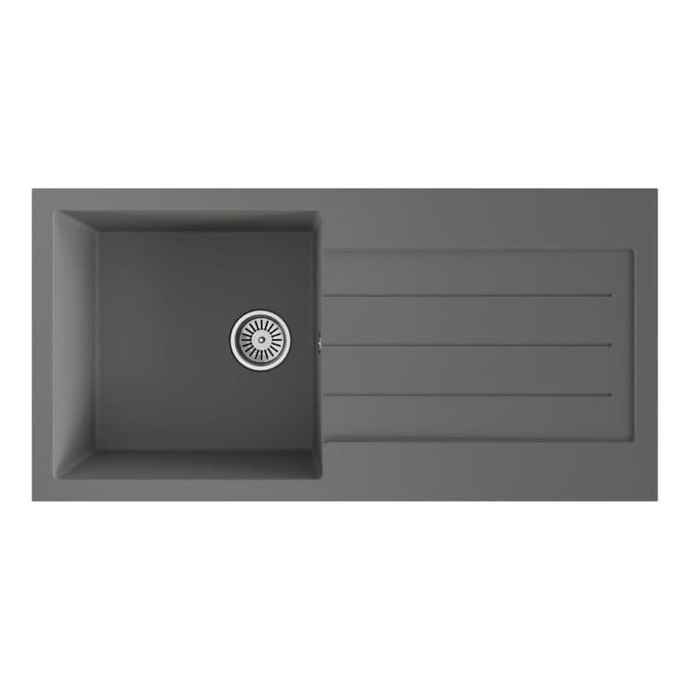 Ellsi Comite 1 Bowl Sink & Waste - Grey 100 x 50cm