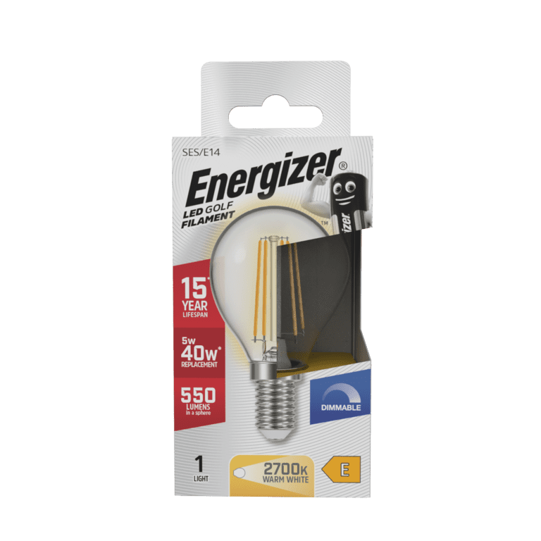 Energizer Filament LED Golf E14 Dimmable 5w - 550lm 2700k