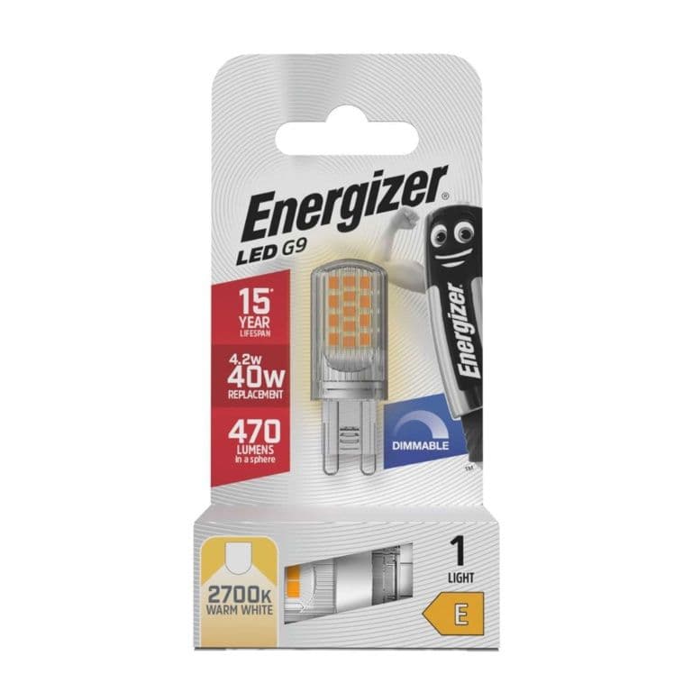 Energizer LED G9 4.2w 470lm Dimmable - 2700k