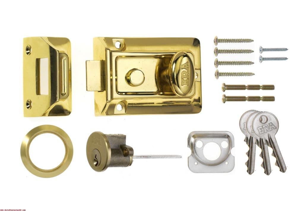 Era Traditional Nightlatch Brass Effect Body - Brass Effect 60mm