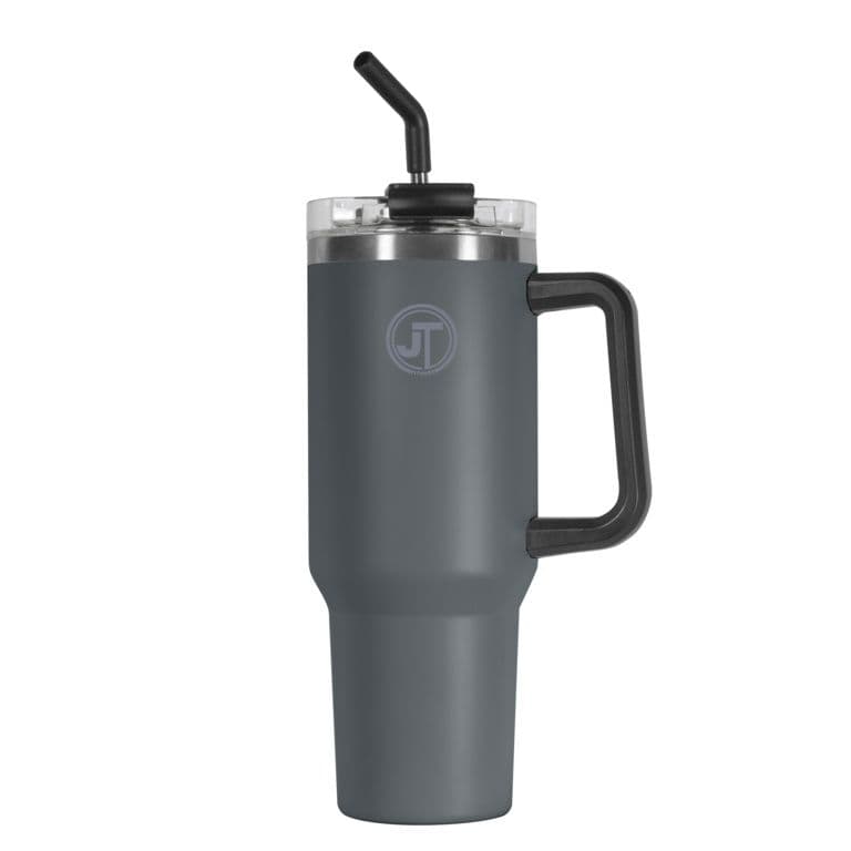 Eurosonic Double Walled Vacuum Mug With Handle - 40oz Grey